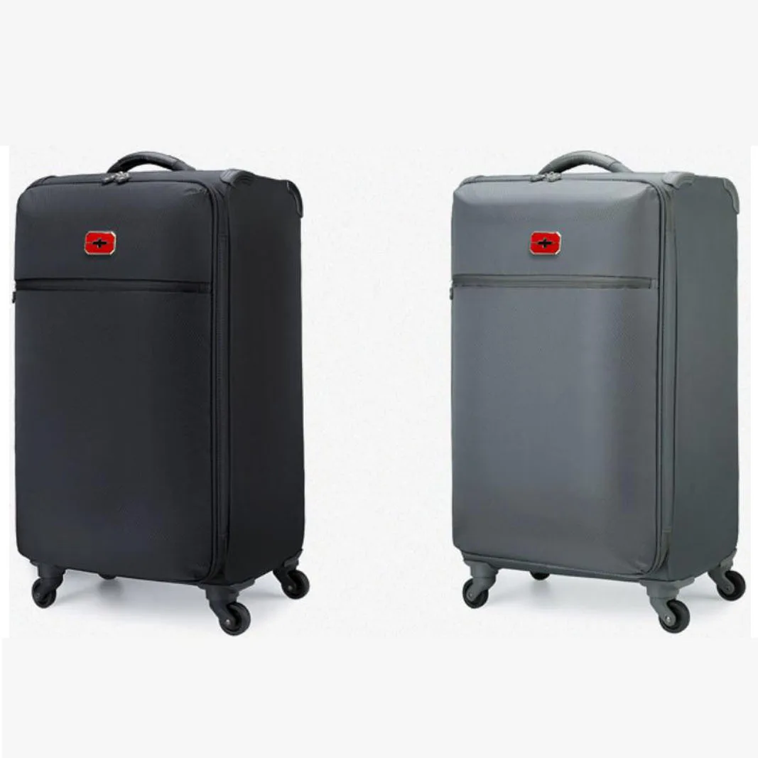 20 "24" 28 "32" Reizen Canvas Soft Grote Koffer Met Wiel 23Kg Trolley Rollende Bagage tas Boarding Case Valies Gratis Verzending