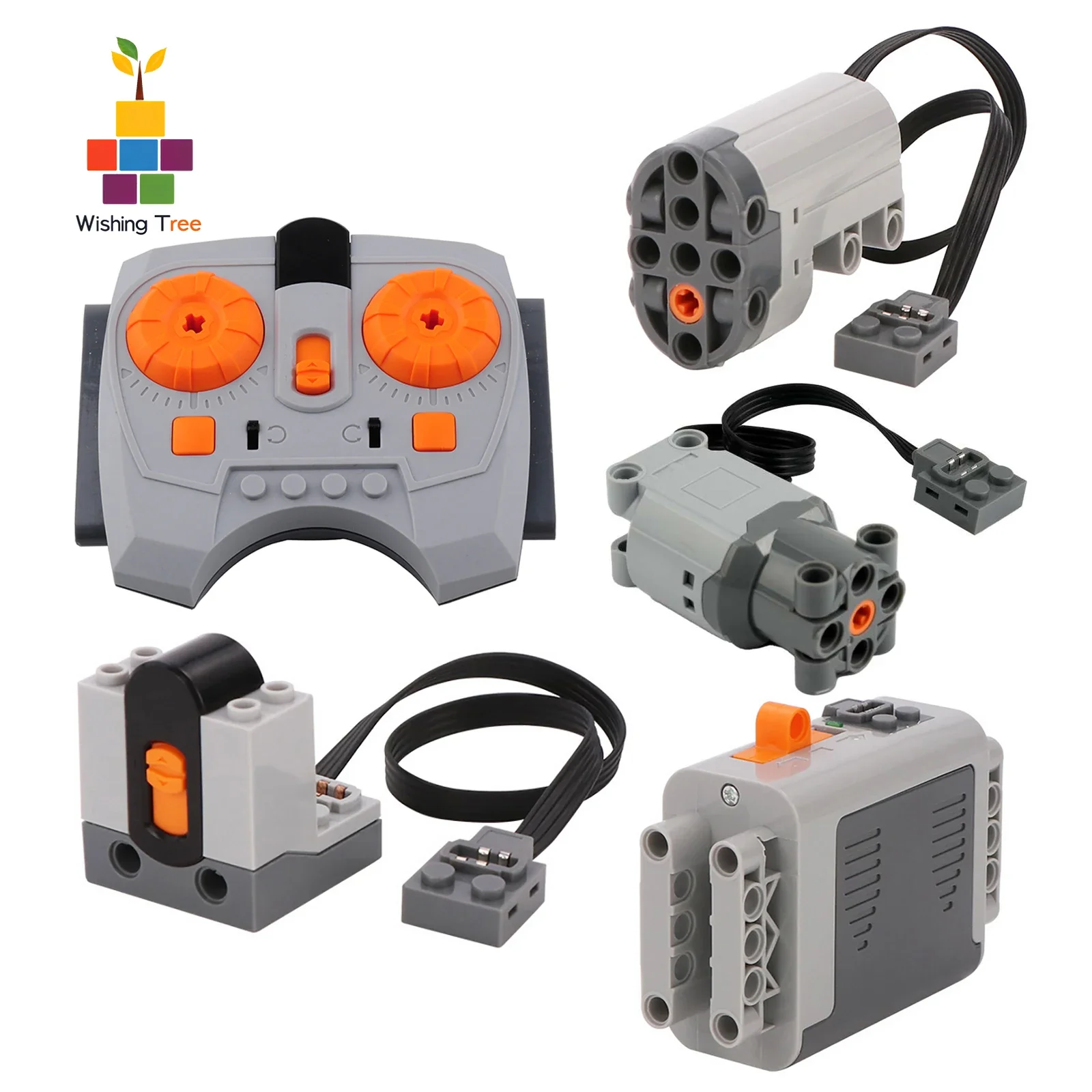 

Building Blocks Motor Kit 5PCS with L Motor Servo and IR Remote Control for Technical Model Cars