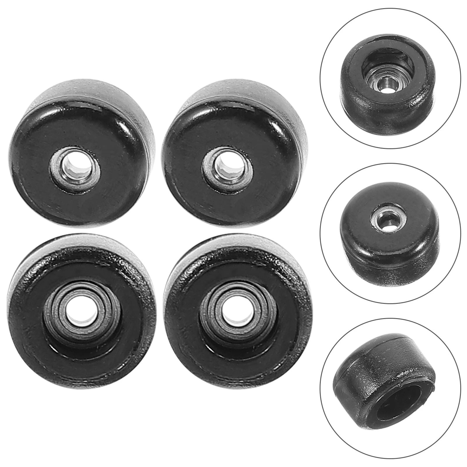 

4pcs Stainless Steel Plastic Finger Skate Roller Mini Fingertip Handmade Keychain Game Portable Flexibility