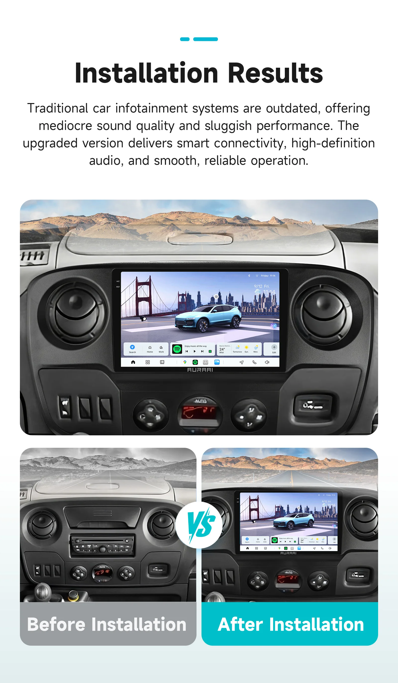 Hizpo 13,1'' Autoradio für Nissan NV400 2010 - 2019 für Opel Movano für Renault Master III 3 2011 - 2021 Carplay Android Auto – Detail 5