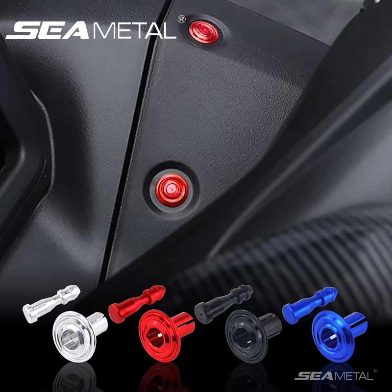 SEAMETAL 5/10PCS 6mm Motorcycle Expansion Buckle Aluminum Alloy Electric Vehicle Screw Nuts for Replacing Shell Buckle Accessory