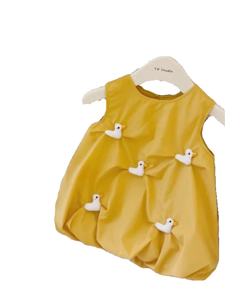 Faionable Korean Sle Baby Girl Dr Summer New Arrival Cute Bloom Skirt Versatile Little Girl's Clothing Summer Sle