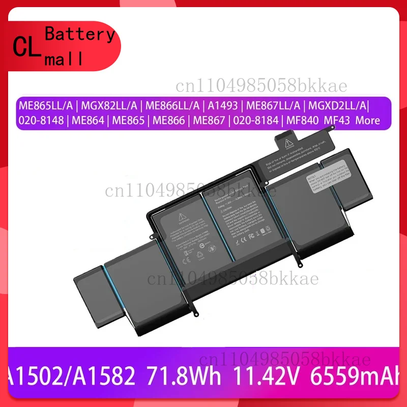 

A1502 A1582 Аккумулятор для ноутбука Apple MacBook Pro Retina 13 дюймов 13 дюймов 2013 Mid-2014 2015 год A1493 Новый аккумулятор для ноутбука