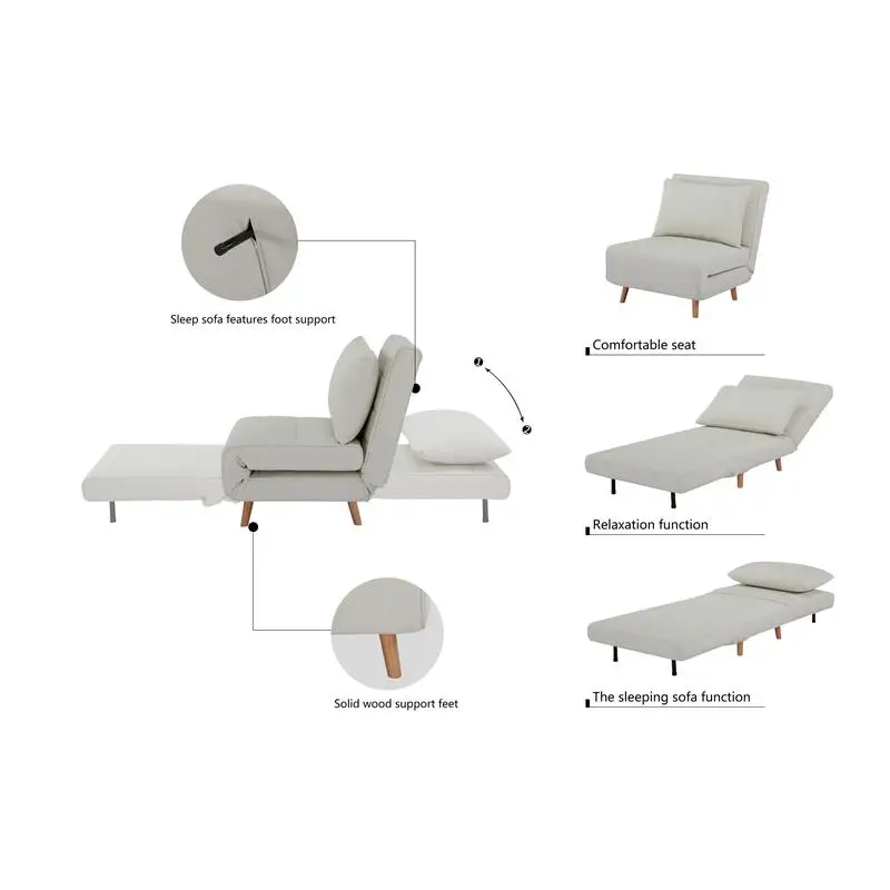 كرسي أريكة منجد 3 في 1 قابل للتحويل #6