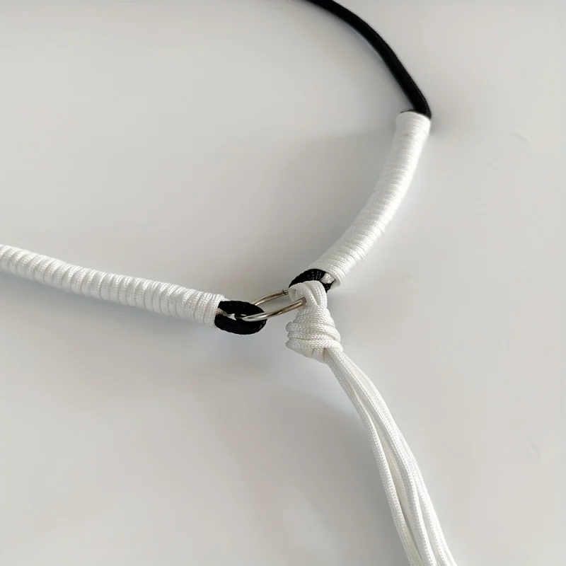 خاتم رقبة حصان مصنوع يدويًا من النايلون - قلادة مزخرفة منسوجة، آمن ومريح لجميع الخيول