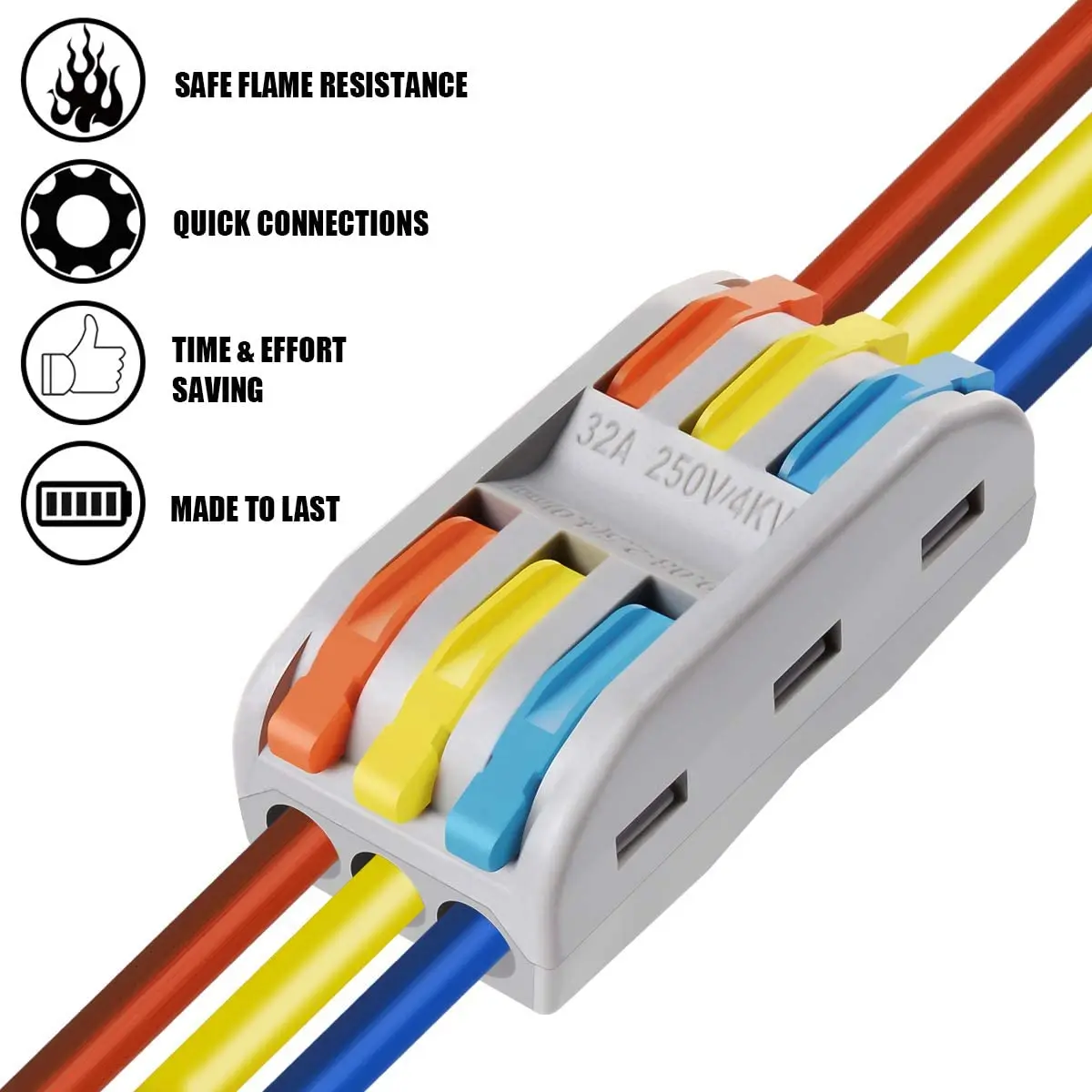 10db Bekever 2/3 Kalauz Púderdoboz Összekapcsol vezeték csatlakozók vel Colorado, 2 Kerülő inline splices, 28-12 AWG