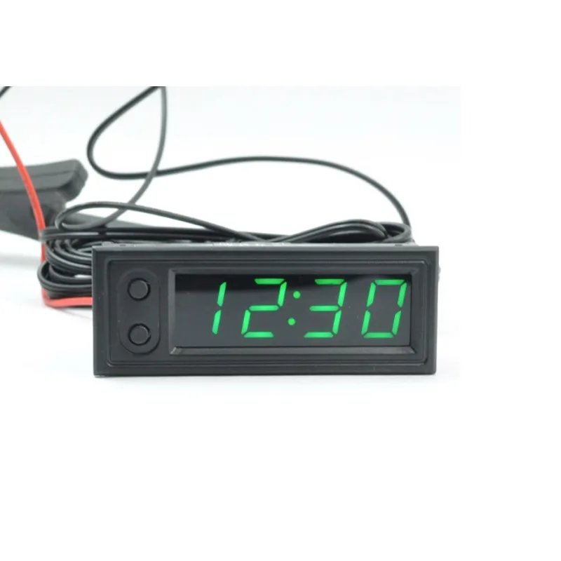 12V Car Vehicle Diagnostic Kit 3-in-1 with Thermometer Voltmeter And Clock LED Digital Display for Interior Vehicle Parts