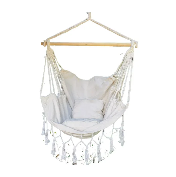 

2026 Modern Wood Cotton Hanging Bed Indoor/Outdoor Balcony Swing Chair for Adults Children for Patio Swings Dormitory Park House