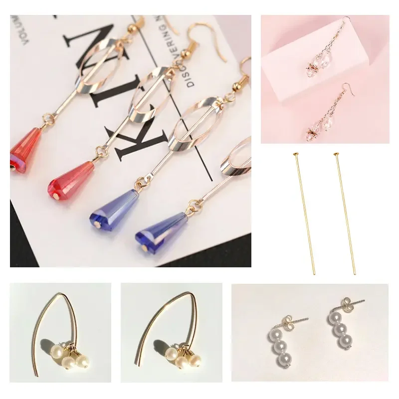 20/25/30/40/50 مللي متر الفولاذ المقاوم للصدأ شقة رئيس دبابيس أقراط النتائج الإبر لصنع المجوهرات النتائج اكسسوارات DIY بها بنفسك لوازم