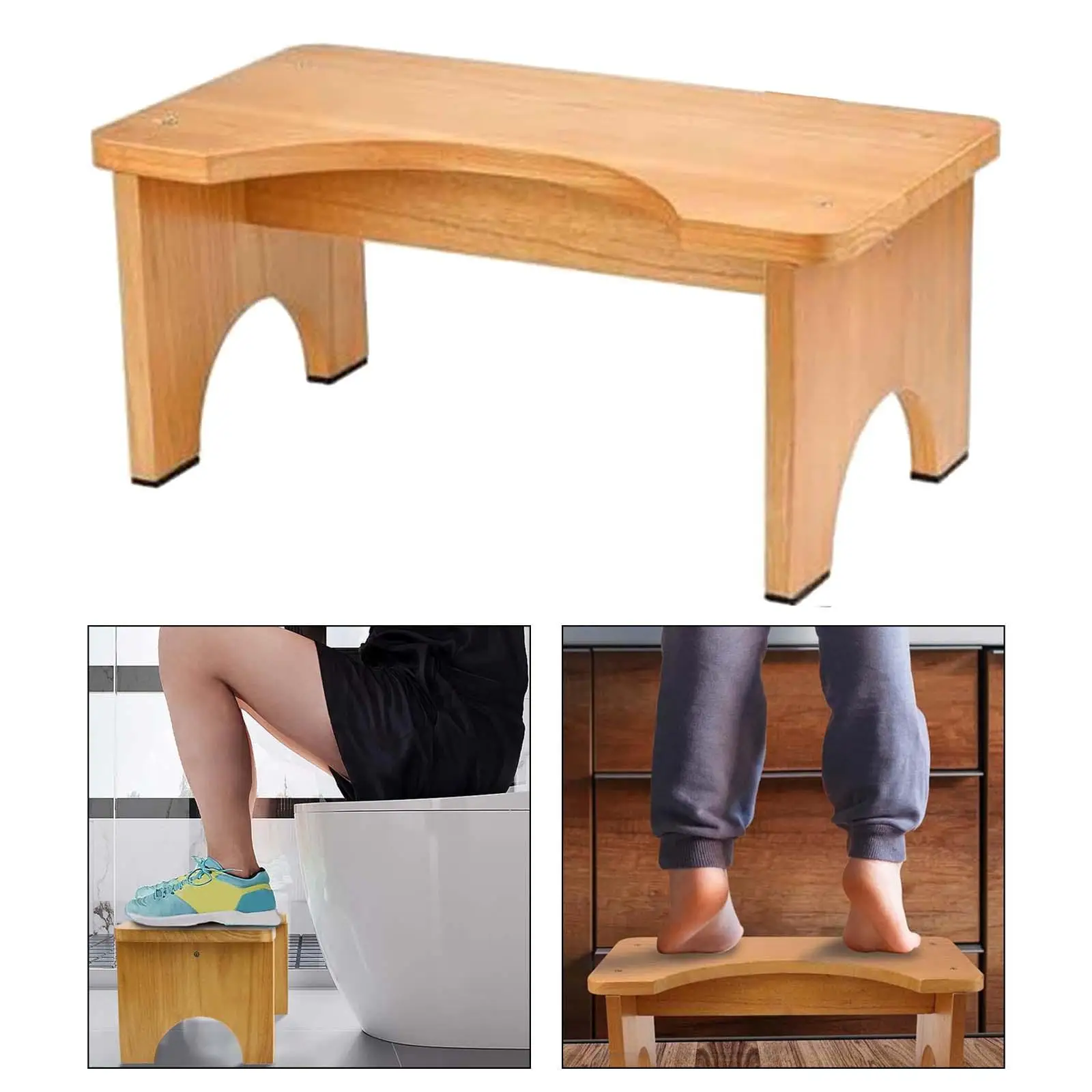 Toilet Stool Squat Foldable,Portable,Non Slip,Assistance Steps,Leg and Feet Support Under Desk Foot Rest Stool for Home Bathroom