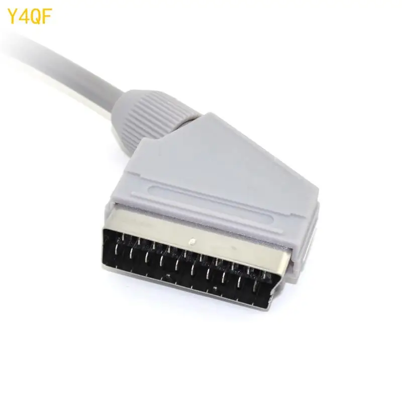 Y4QF RGB SCART VIDEO AV CORD CABLE لـ WII-U لعبة فيديو