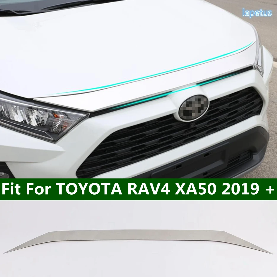 

Car Accessories Front Hood Bonnet Decor Strip Engine Mesh Grill Lip Panel Cover Trim For TOYOTA RAV4 XA50 2019 - 2021 Exterior