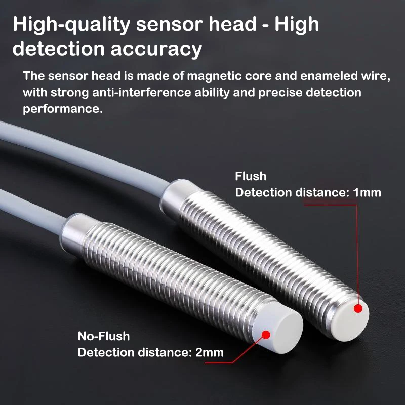 M8 Capacitive Proximity Switch - Non-metallic Inductive Switch - Liquid Level Sensor - Three-wire Normally Open Embedded Type