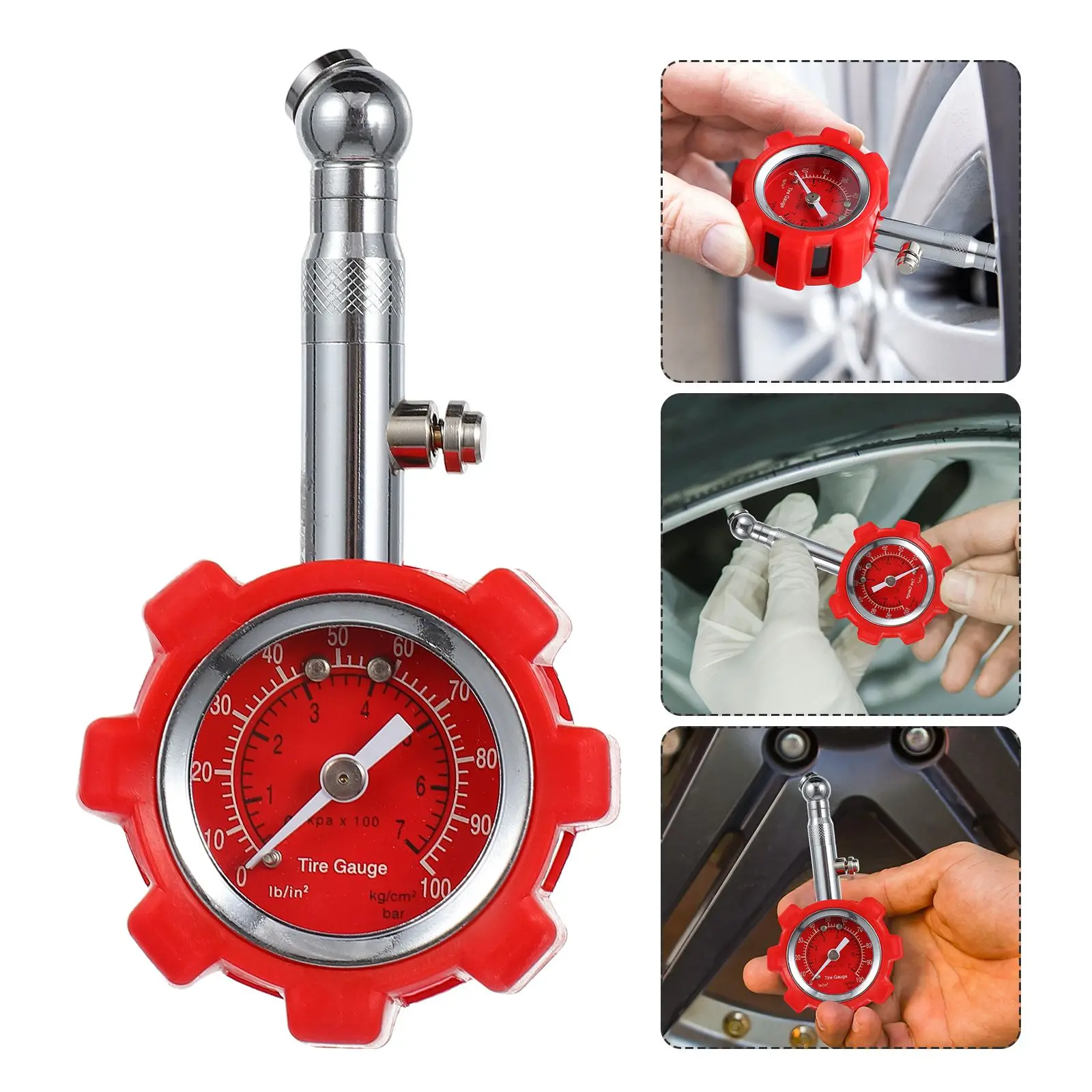 Pressure Gauge Air Tire Digital Inflator Reader Portable Motorcycle Heavy Duty Compressor Accessories