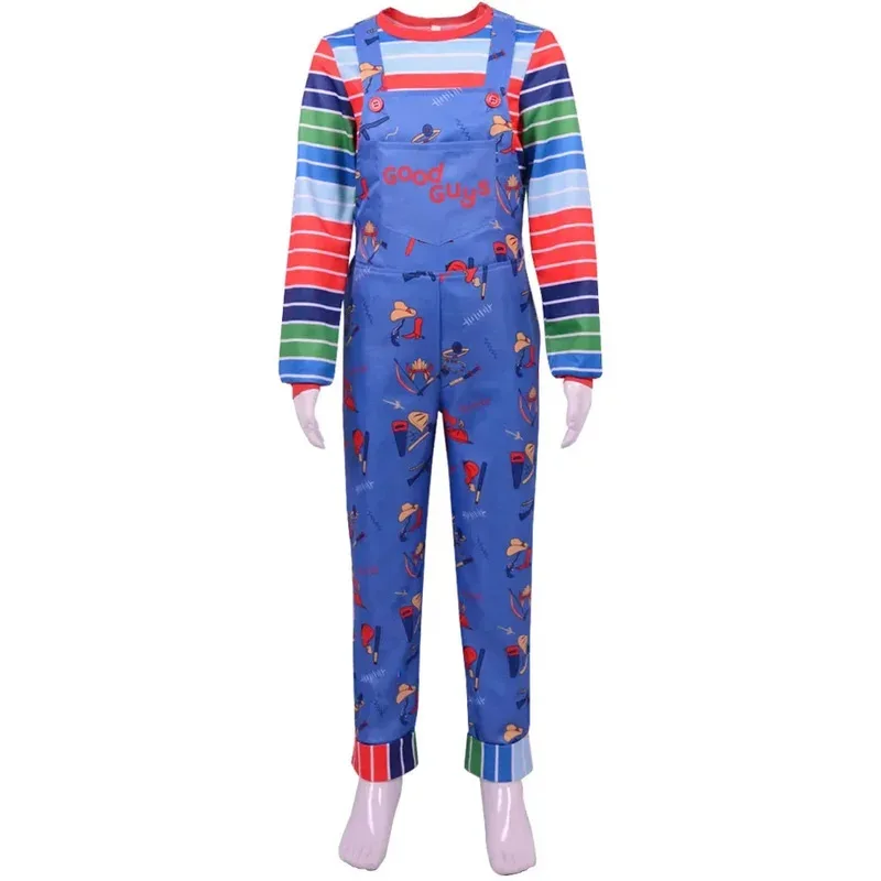 Sky03 Anime Scary Chucky Cosplay disfraz Horror Chucky Cos juego máscaras monos Qiaji Halloween para hombres mujeres Grils Boys Pa55Ku %