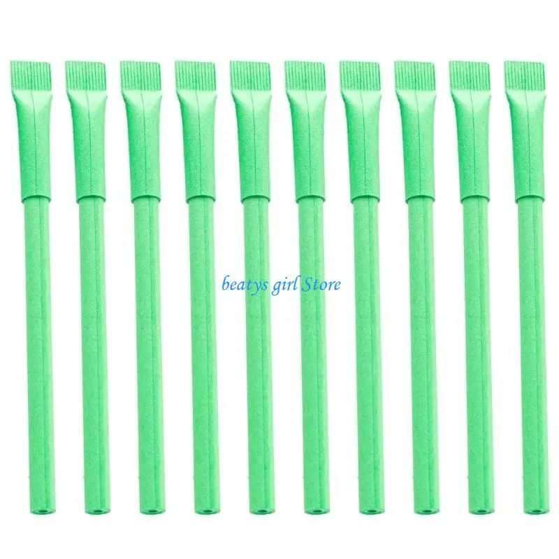C7AB 10Pcs Paper Ballpoint Pen Recyclable Biro Pen 1.0mm Write Smoohtly Office Signing Pen for Office Hotel Reception