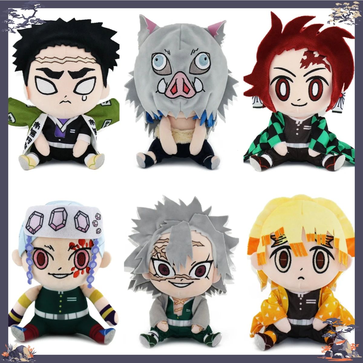 New 20cm Product Japanese Anime Ghost Slayer Blade Plush Doll Tanjiro Nezuko Game Peripheral Kawaii Pillow birthday gift friends