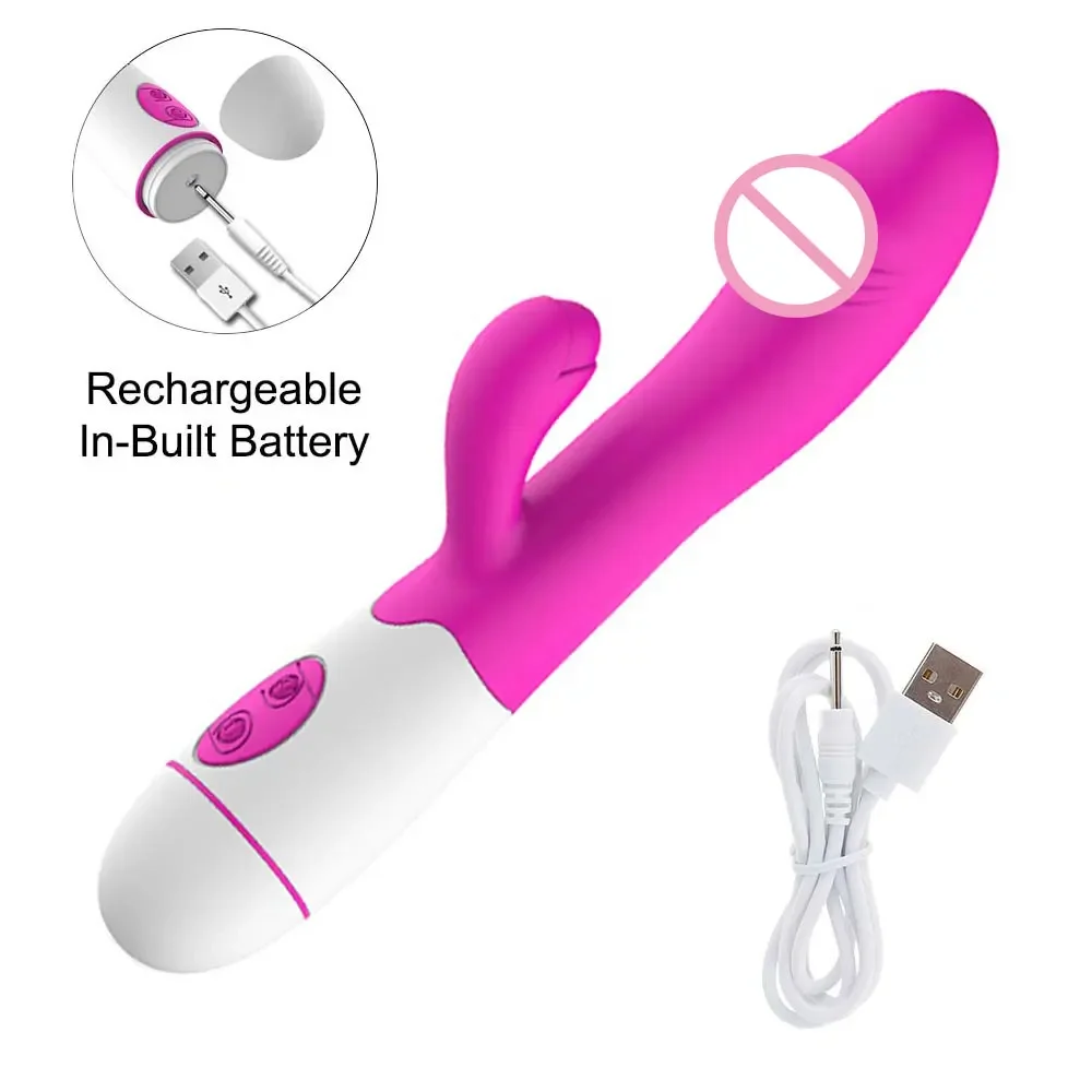Rabbit Vibrator for Women 30 Speed Rechargeable G Spot Clitoris Stimulator Dildo Vagina Female Masturbator Sex Toys for Aldult - Image 2