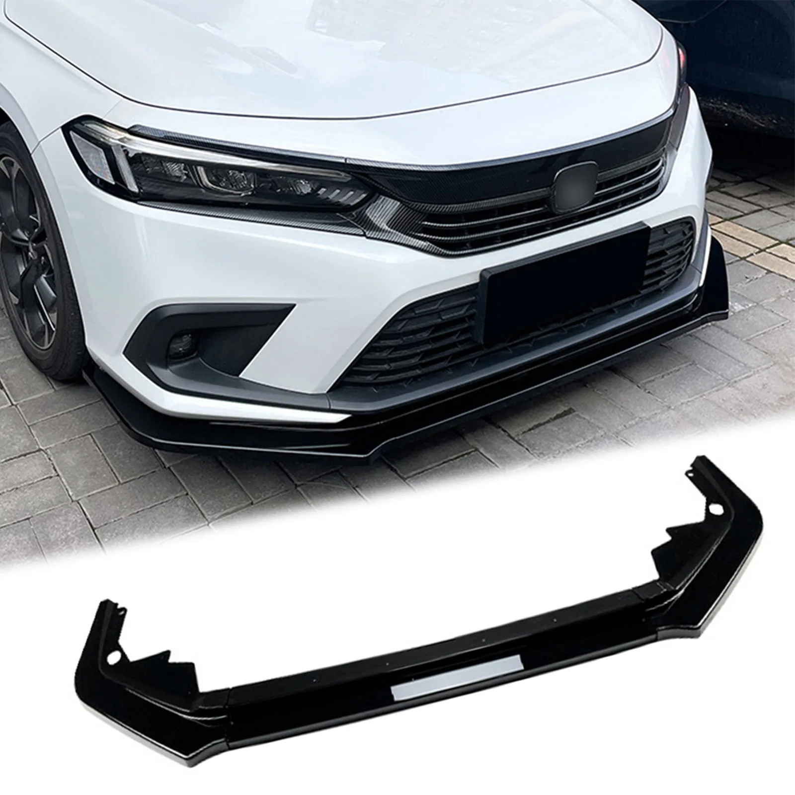 

For Honda Civic 11th Generation 2021-2023 Front Bumper Guard Chin Protector Deflector Exterior Part Facelift