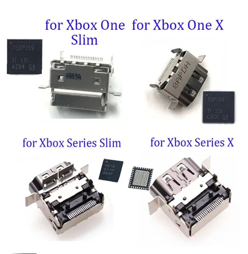 1PCS For Xbox One Slim S X HDMI-compatible Port Socket Connector IC Chip 40Pin 75DP159 TDP158 NB7N621M For Xbox Series S X