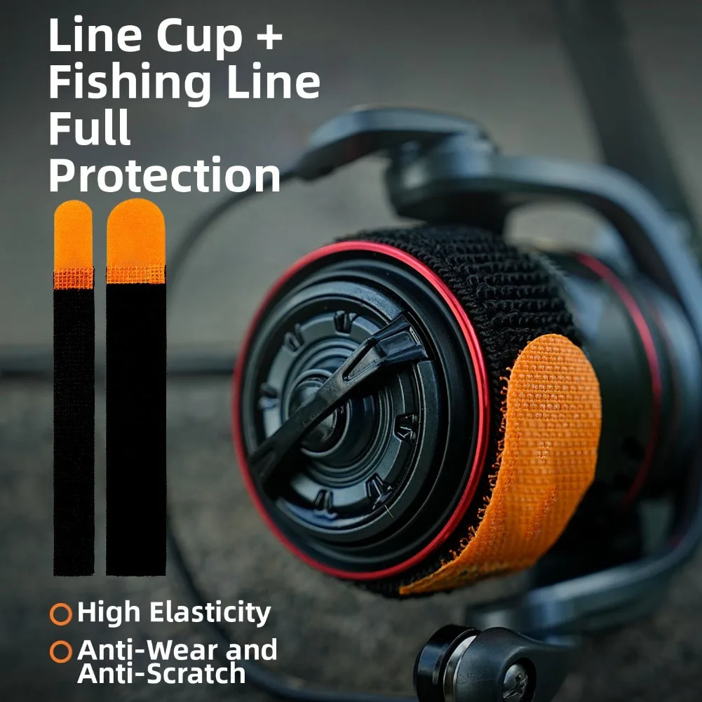 2 шт., защитный пояс для рыболовной катушки, 19-30x2/3 см, высокая эластичность, эластичный стопор, зажим для лески, спиннеры, аксессуары для катушки
