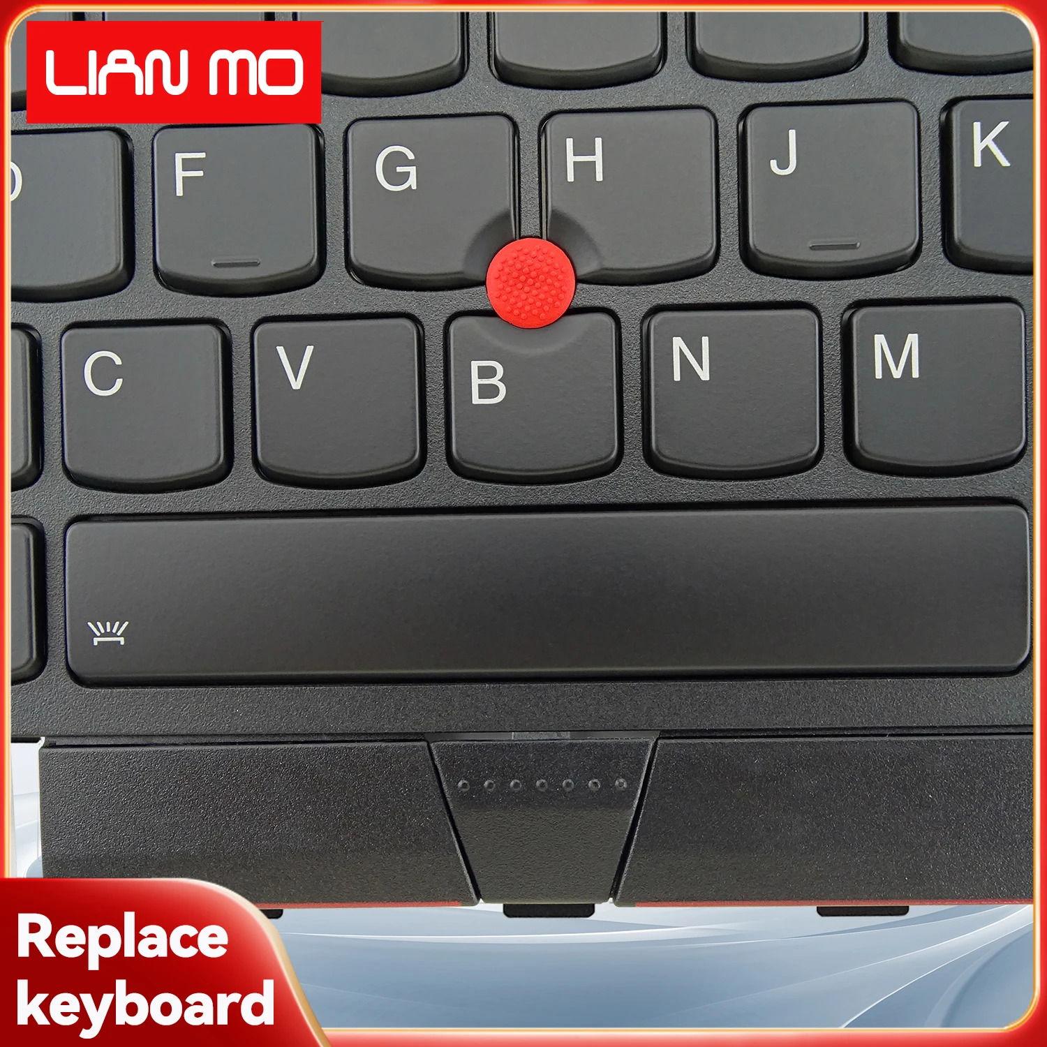 Klawiatura z podświetleniem, układ klawiszy w języku hiszpańskim, przeznaczona do laptopów Lenovo ThinkPad L14 Gen1 / L14 Gen2. — zdjęcie produktu 4