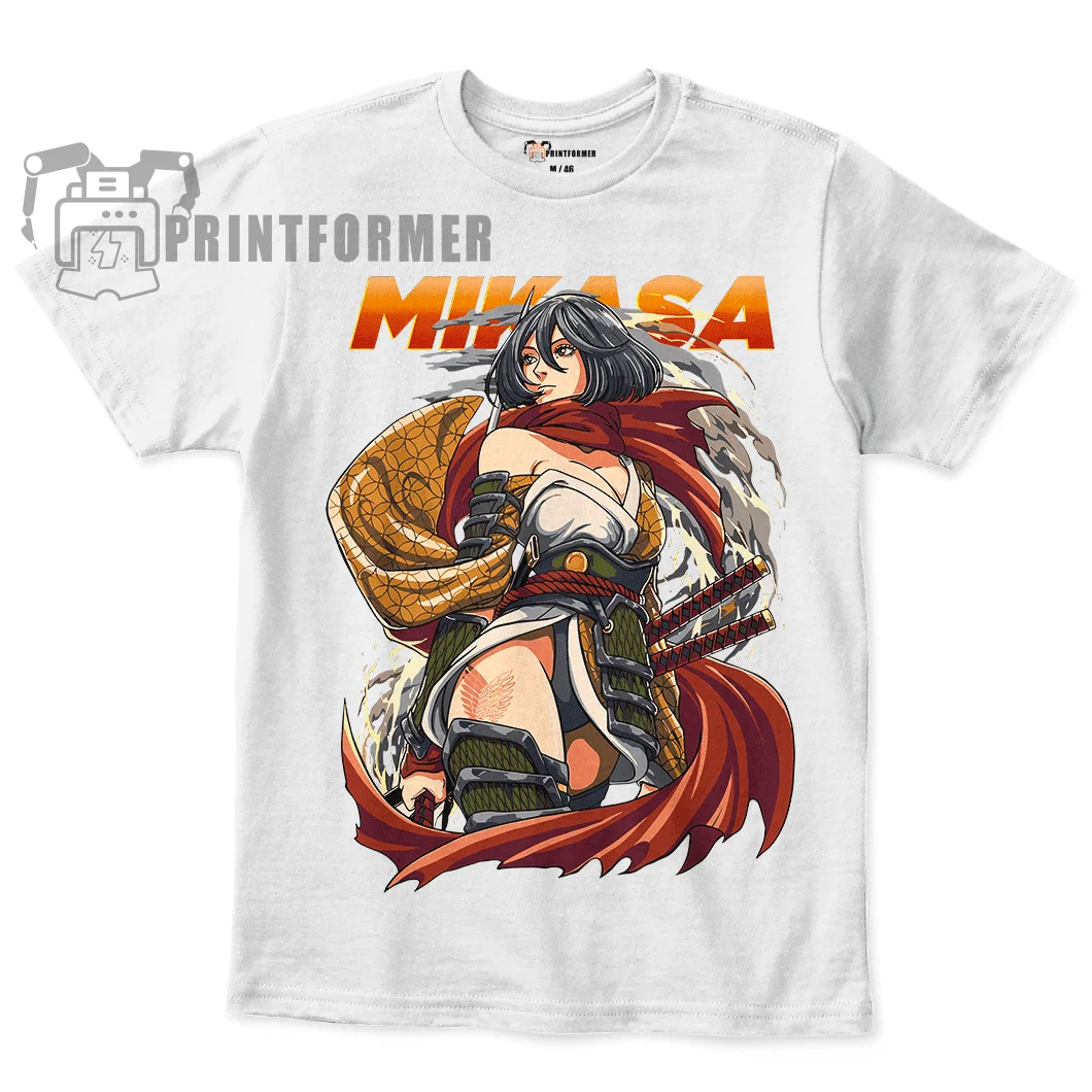 Mikasa T-shirt Attack On Titan Shirt Shingeki No Kyojin Anime AOT Shirt All Size 100 Cotton
