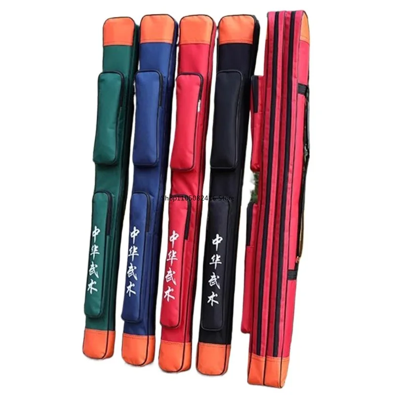 

Водонепроницаемая прочная оксфордская парусиновая сумка из искусственной кожи на голову, китайская сумка на плечо с мечом для боевых искусств, тай-чи, двухслойная для 2 мечей