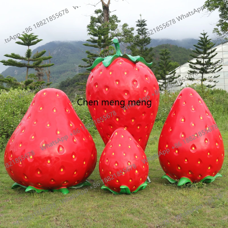 simulation strawberry sculpture model picking garden fruit fishing shop entrance