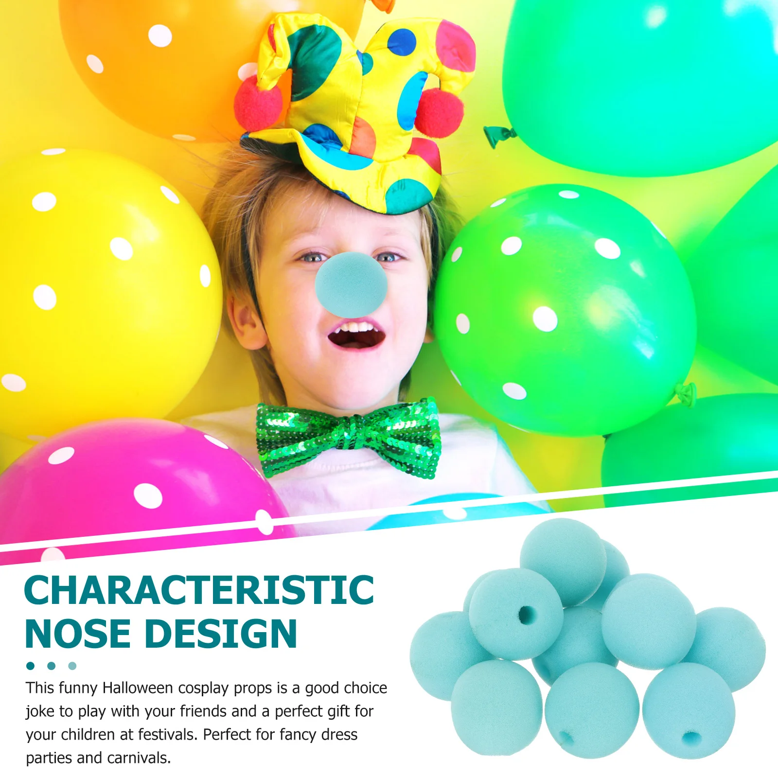 20 قطعة كرنفال العرض مهرج اكسسوارات الأنف تأثيري الدعامة استبدال زي الإسفنج