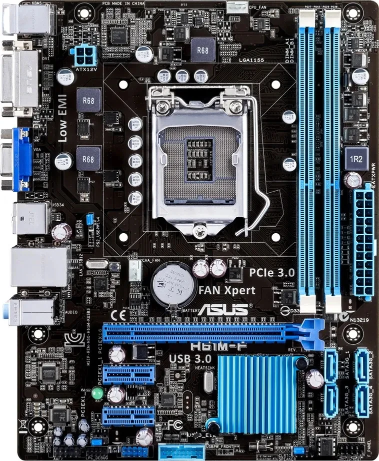 

Материнская плата ASUS H61M-F Intel H61 LGA 1155 DDR3 16 ГБ с поддержкой Core i3-2130 3770 2600 3570 3450 3330 2320 3220 процессор Micro-ATX