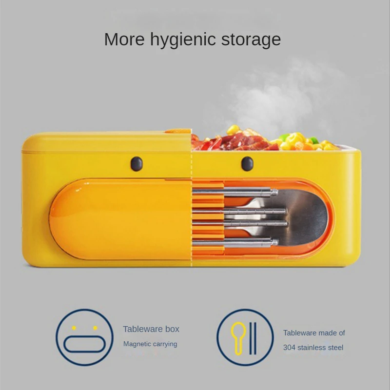 Electric lunch box cute girl heart heat preservation heating office worker portable lunch box plug in self heating