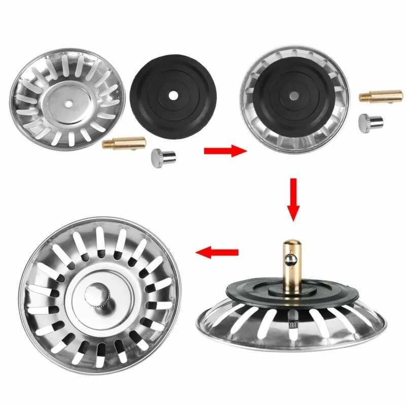 Edelstahl Küche Waschbecken Filter Loch Badewanne Haar Catcher Stopper Badezimmer Kanalisation Abfluss Sieb Becken Waschbecken Abfall Filter Stecker