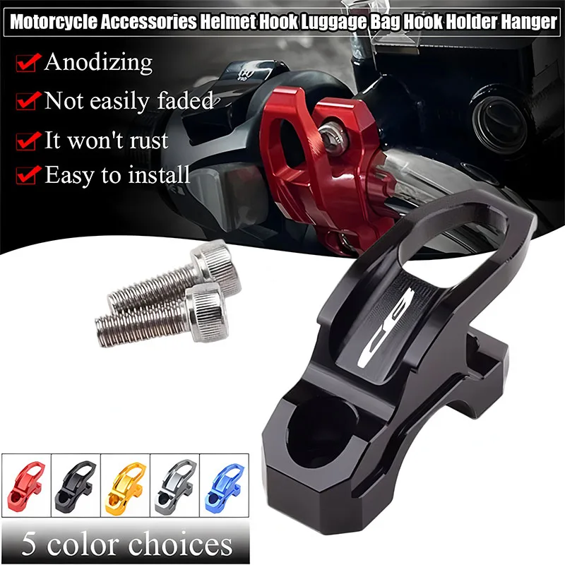 Ajuste para CB 125R 150R 190R CB250R CB300R CB400 CB accesorios de motocicleta CNC aluminio casco gancho soporte abrazadera cilindro