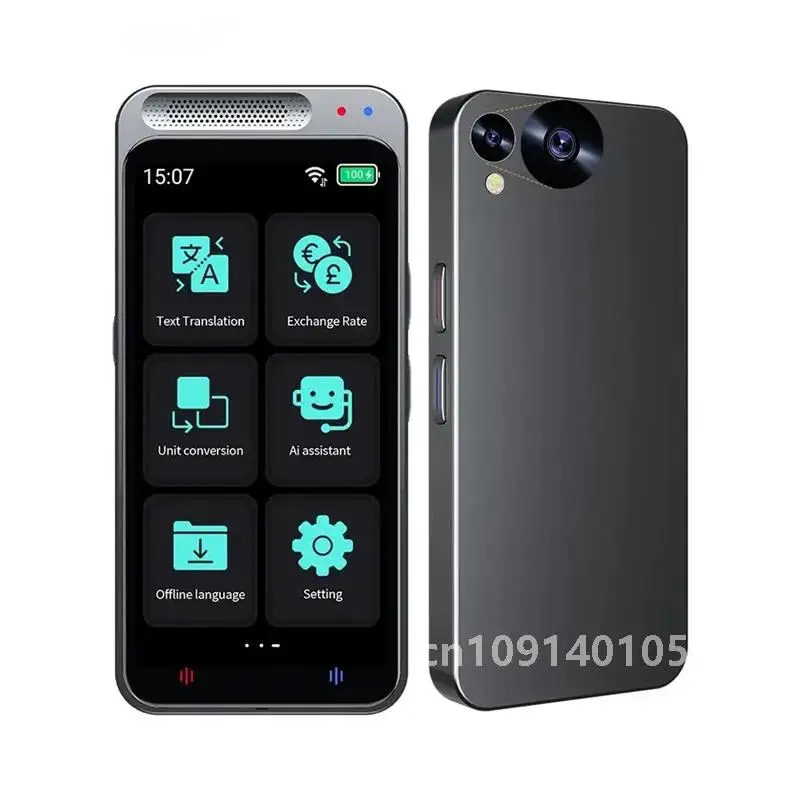 Z6 Translator Machine 138 Languages Intelligent Translate Real-time Voice Recording Text Translation Device 4.1-inch Widescreen