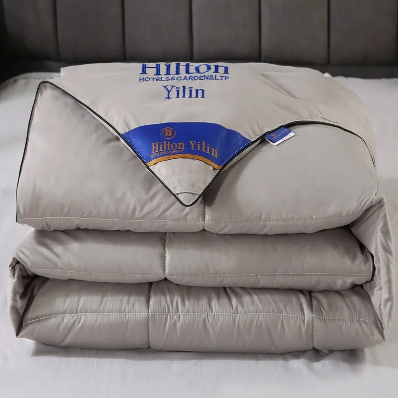 100% Goose Down Duvet Solid Color Quilted Warm And Comfortable Cotton Quilt King Queen Full size Skin-Friendly Cotton  Quilts