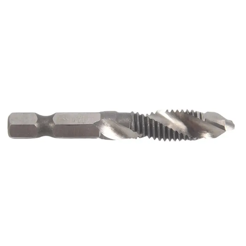 A02M-M8X1.25Mm High-Speed Steel 4341 Titanium Plated Composite Tap Drill And Tap Integrated Machine Tap Open And Chamfer Tool