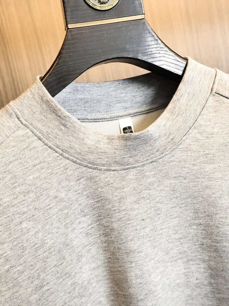 High-End Modal Cotton Long Sleeve T-Shirt Men's Elastic round Neck Stereo Tailoring Fall Fashionable Urban Style Skin-Friendl...
