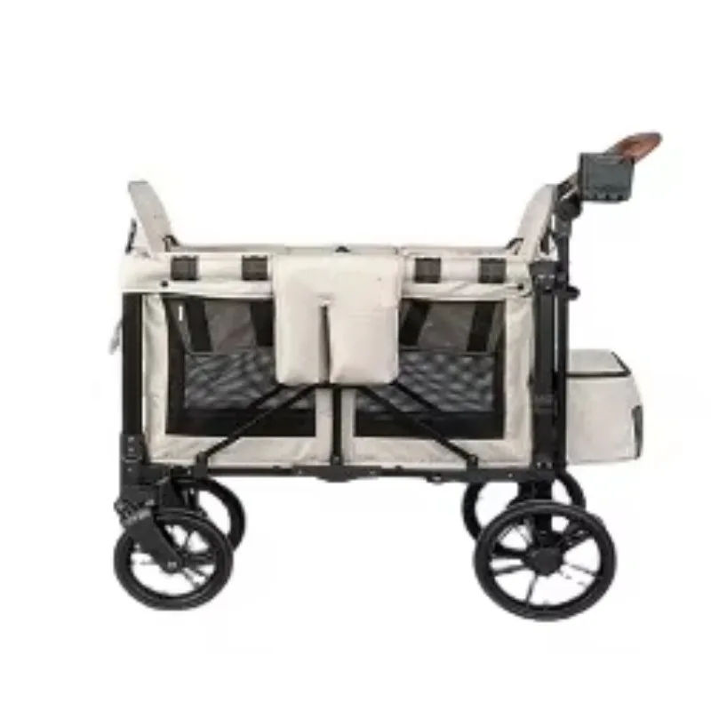 Garden Outdoor Foldable High Quality Utility Beige Portable Hand Trolley Cart Folding Camping Wagon