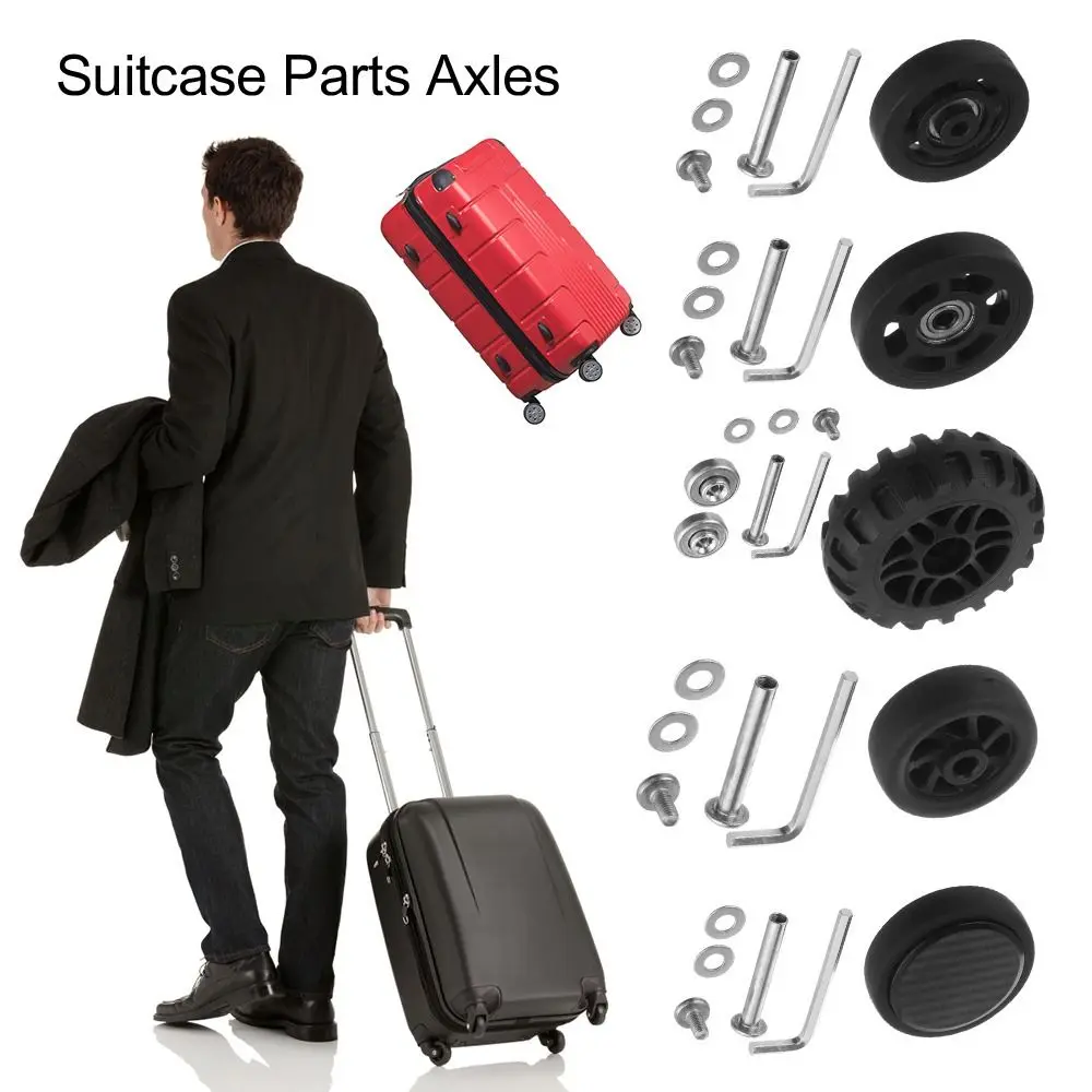 Universal Portable DIY Replacement Suitcase Parts Axles Caster Wheel Repair Kit Travel Luggage Wheels Replace Wheels