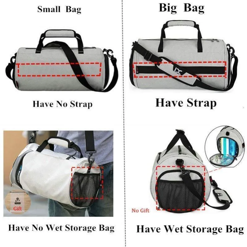 Men's Gym Bags Fitness Training Outdoor Travel Sport Bag M Casual Simple Style Unisex Universal Cover Closure Popular Brand