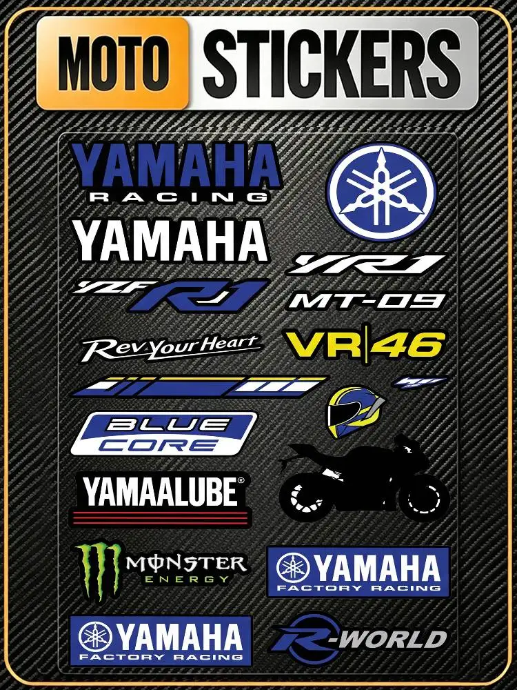 For Yamaha Waterproof Reflective Scratch Cover Sticker Universal Decor Decal For Car Motorcycle Helmet Refrigerator