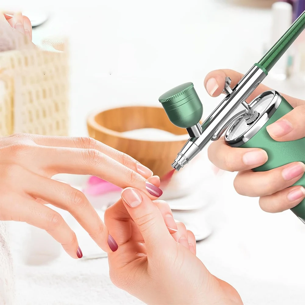 Airbrush Kit for Nail-Rechargeable Cordless Air Brush with Compressor for Nails Paint Tattoo Art Makeup Painting Cake