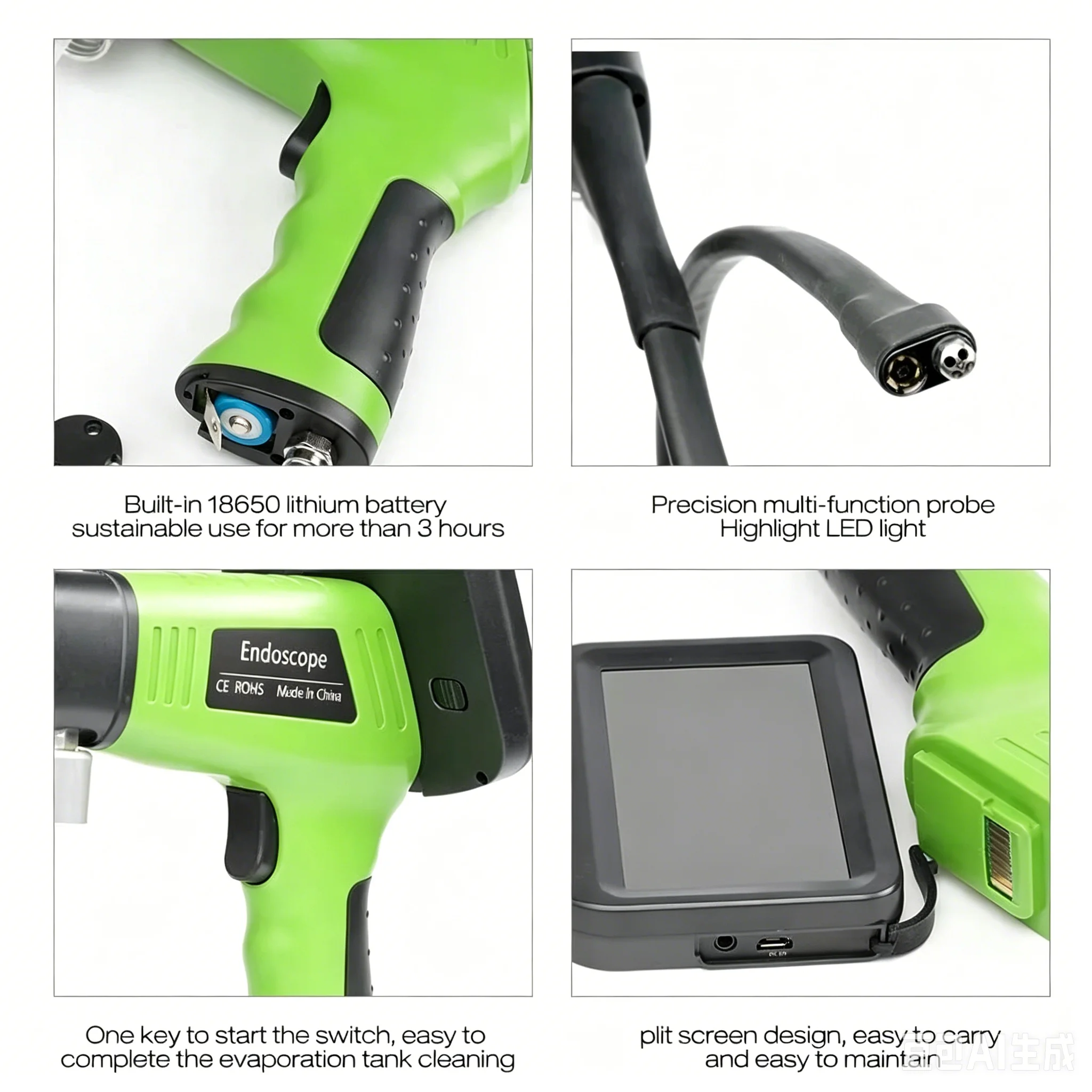 Visual LCD Endoscope Car AC Cleaning Gun Auto Air Conditioner Evaporator Cleaning Maintenance Tool view 3