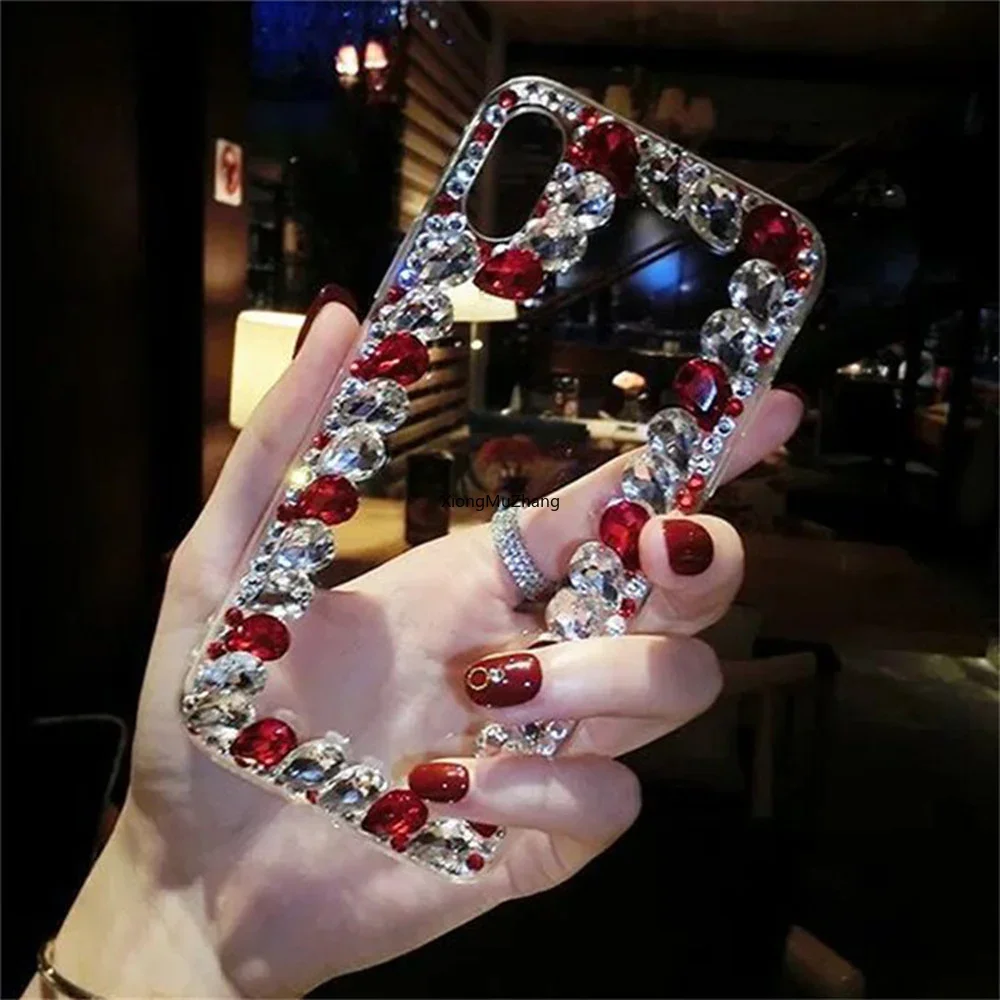 Rhinestone Custom Case for Huawei Honor 10X Lite 9X Pro Crystal Case for Honor 100 Pro 90 Lite 80 70 50 20 Pro 10 Lite 9A 9C 9X