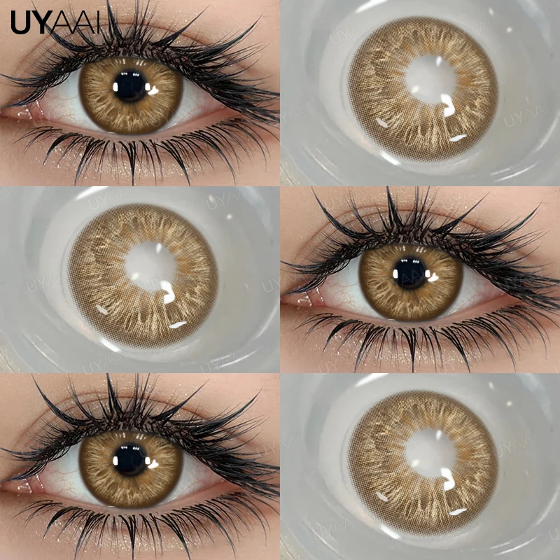 UYAAI Purple Lenses 1 Pair Color Contact Lenses Blue Colored Pupils for Eyes Green Colored Lens Free Shipping Discounts Lenses