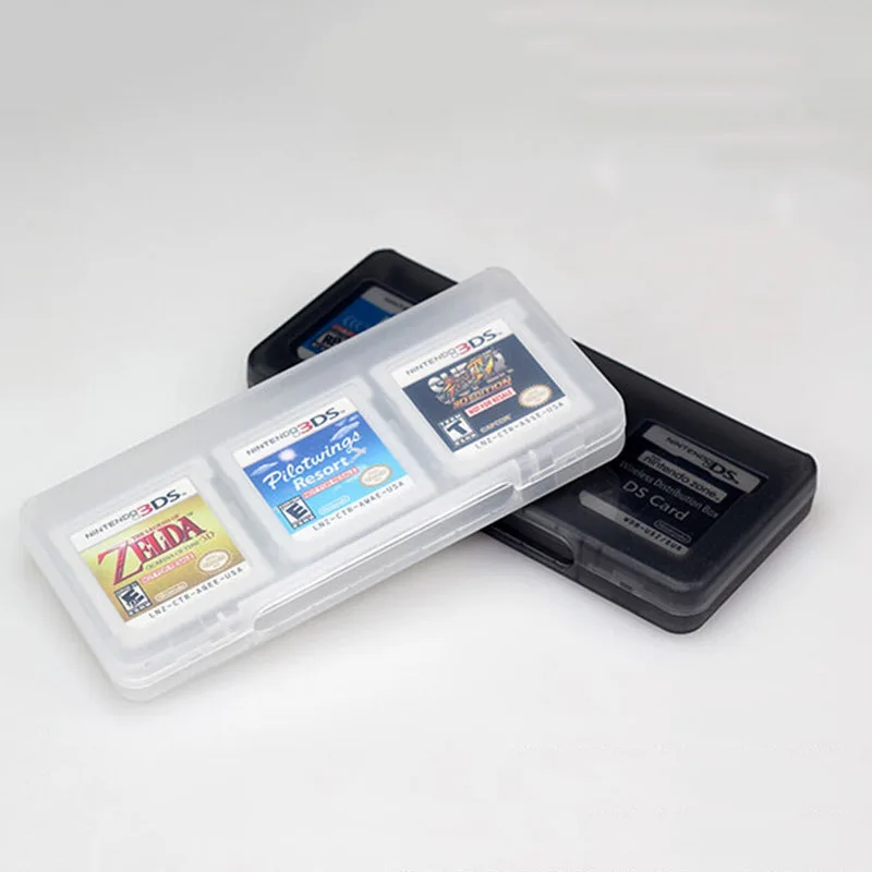 ABQR Clear 6 in 1 Game Card Storage Case Box for XL LL