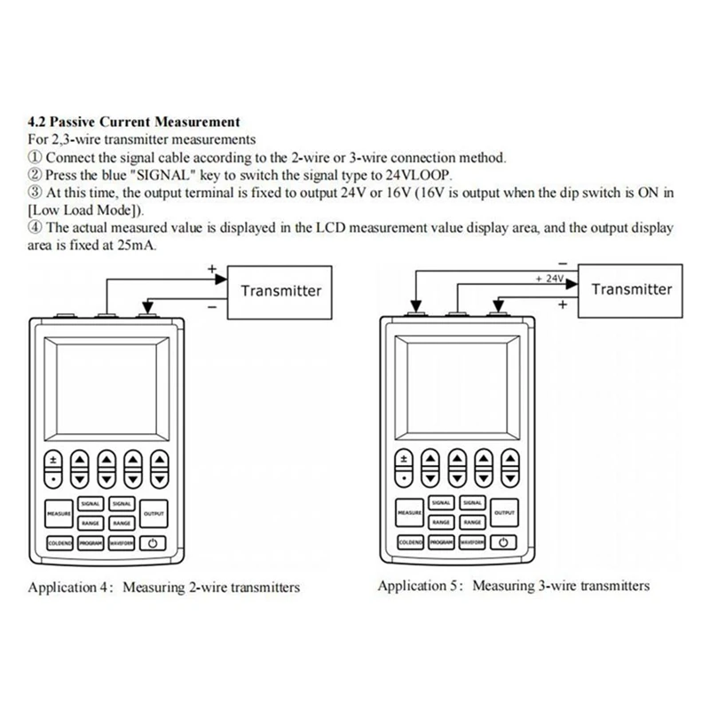 เครื่องกำเนิดสัญญาณมัลติฟังก์ชั่น4-20Ma แรงดันไฟฟ้าปัจจุบัน RTD แหล่งสัญญาณเทอร์โมคัปเปิลเครื่องสอบเทียบแบบพกพา