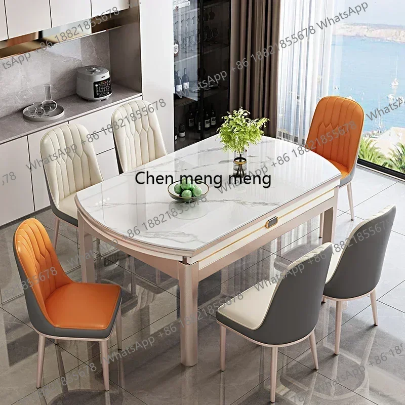 

Горячая распродажа: Белый обеденный стол в скандинавском минималистичном стиле, элегантный современный обеденный стол со стульями для кухни и гостиной (Месас де Дярн)