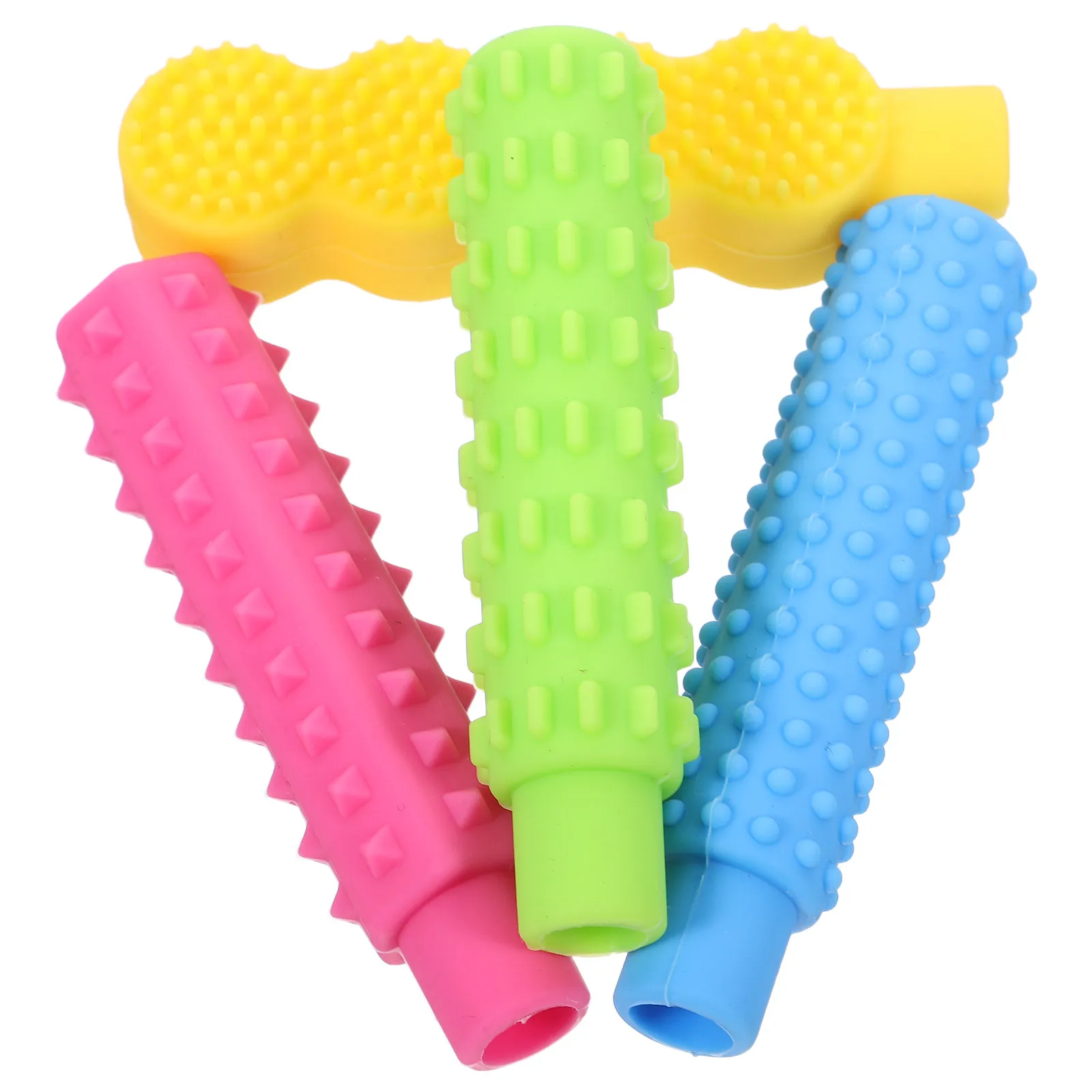 4Pcs Silicone Pencil Toppers for with Aid Calming Tactile Writing Tool Non Slip Pencil Cap Chewable